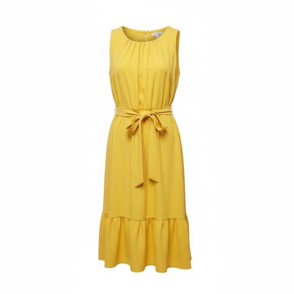 596 WOMENS SIZE 8 YELLOW DRESS BY TAHARI - Picture 1 of 1